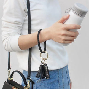 Silicone Keychain Bracelet with Tassel