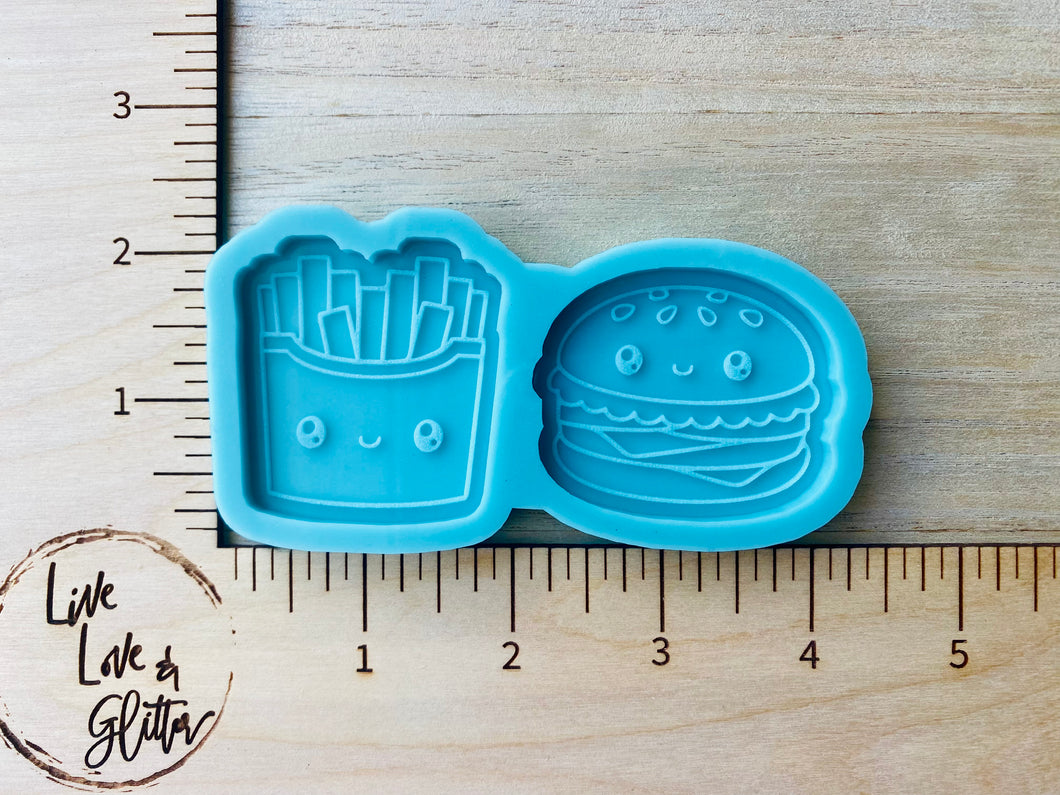 Hamburger & Fries (handmade) Silicone Mold