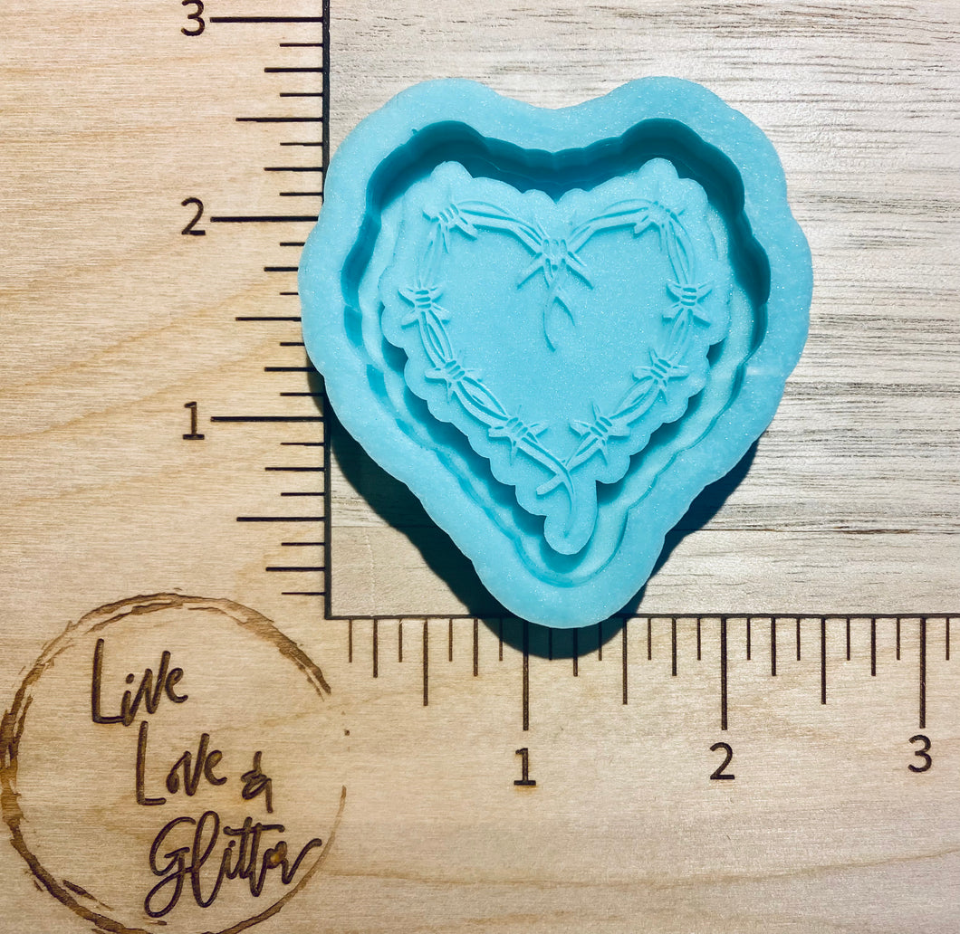 Heart Crown Shaker (Handmade) Silicone mold