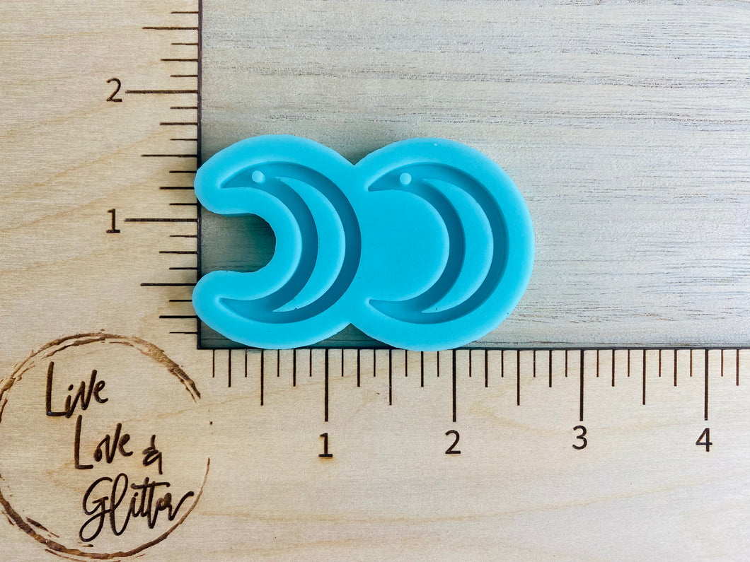 Moon Dangle Earring / Pendant  (Handmade) Silicone mold