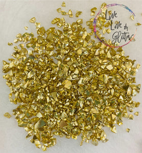 Crushed Glass Yellow Gold 2-4mm (#7)