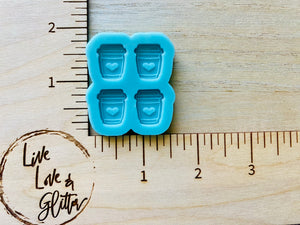 Coffee Cup studs (Handmade ) Silicone Mold