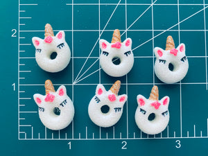 Unicorn Donut Resin Embellishment