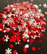 Load image into Gallery viewer, Peppermint Snow Shapes Glitter Mix
